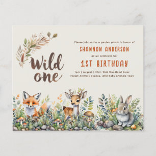 Wild One Woodland Animals 1e verjaardag