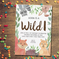 Wild One Woodland Animals 1e verjaardag