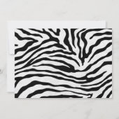 Wild One Zebra | Meisje 1e Verjaardag uitnodiging (Achterkant)