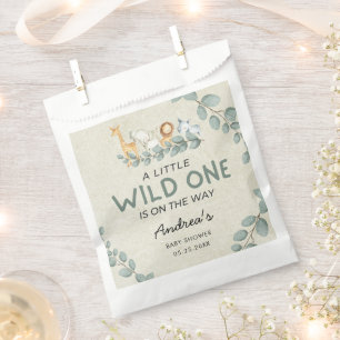 Wild One Zoo Theme Baby shower Bedankzakje
