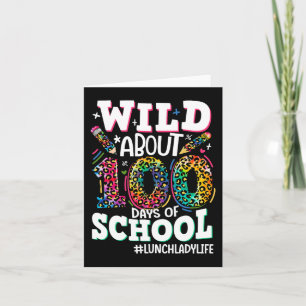 Wild Ongeveer 100 dagen van school Luipaard Lunch Kaart