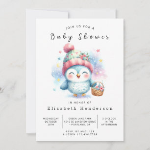 Wild Online Owl Baby shower Kaart