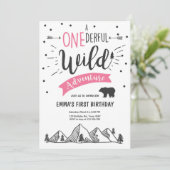 Wild op avontuur Eerste verjaardag Uitnodiging Mei (Staand voorkant)