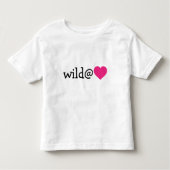 Wild op hart - heet roze hart kinder shirts (Voorkant)