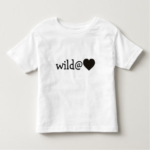 Wild op hart - zwart hart kinder shirts