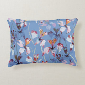 Wild Orchid Elegance: Waterverf Luxury Accent Kussen