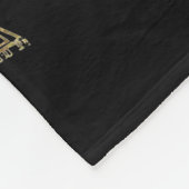 Wild Over Cheer Black & Gold Stars Fleece Deken (Hoek)