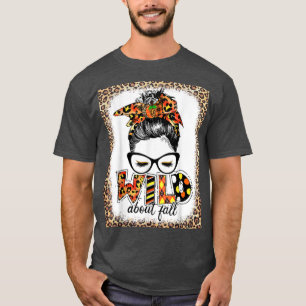 Wild Over Herfst Leopard Herfst Lover Autumn Bl T-shirt