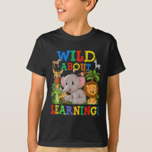 Wild over het leren van safari-dieren Jungle Byck  T-shirt