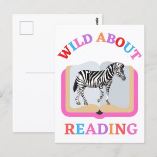WILD OVER HET LEZEN BRIEFKAART