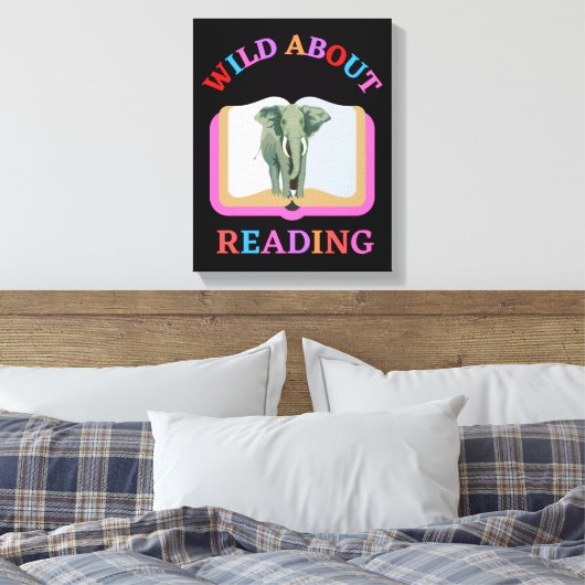 WILD OVER HET LEZEN CANVAS AFDRUK (Insitu (Slaapkamer))