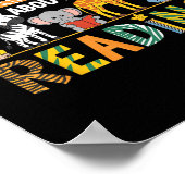 Wild over het lezen van Kind Love Wild Animal Boek Poster (Hoek)