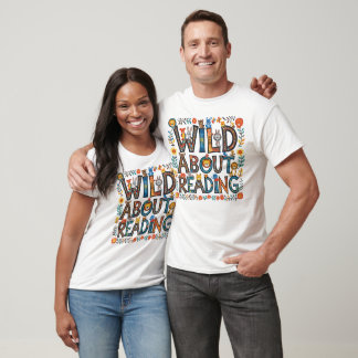 Wild Over Het Lezen Van Schattigee Oerwouden Diere T-shirt