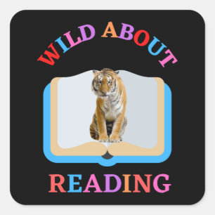 WILD OVER HET LEZEN VIERKANTE STICKER