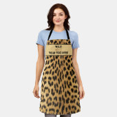 WILD OVER JOUW TEKST Leopard Print Custom Schort (Gedragen)