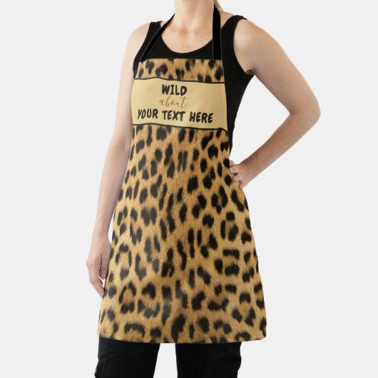 WILD OVER JOUW TEKST Leopard Print Custom Schort (Insitu)