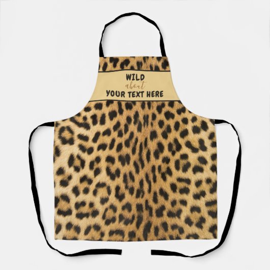 WILD OVER JOUW TEKST Leopard Print Custom Schort (Voorkant)