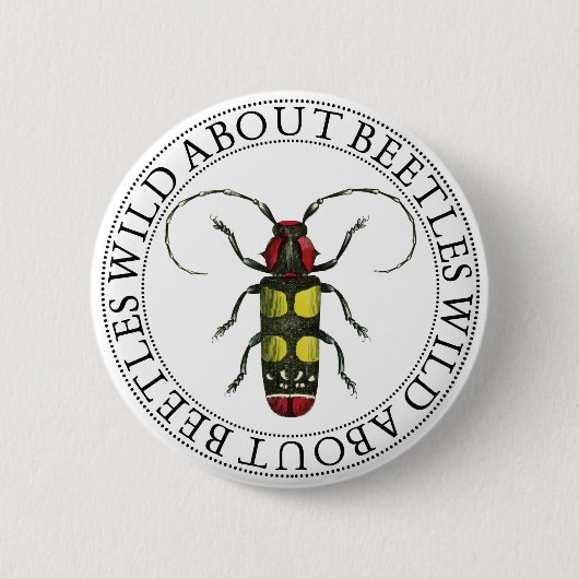 Wild over kevers ronde button 5,7 cm (Voorkant)