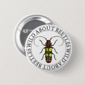 Wild over kevers ronde button 5,7 cm (Voorkant /achterkant)