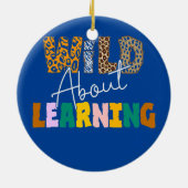 Wild over leraar leren Terug naar school Keramisch Ornament (Achterkant)