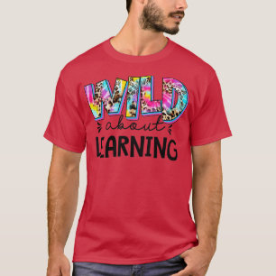 Wild over leraar leren Terug naar schoolluipaard T-shirt