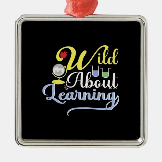 Wild over leren metalen ornament (Voorkant)