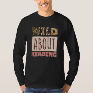 Wild over lezen lezen boeken en boekenwurm bibliot t-shirt