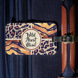Wild Over Mimi dierenprint Bagagelabel