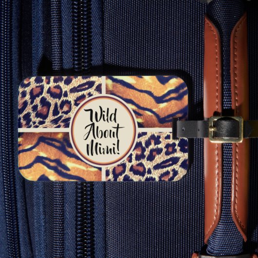 Wild Over Mimi dierenprint Bagagelabel (Voorkant Insitu 4)