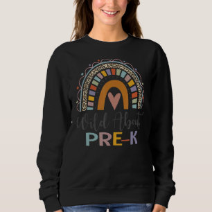 Wild Over Pre K Leopard Boho Rainbow Terug naar sc Trui