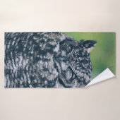 WILD OWL IN DE FRANSE BOEST BADHANDDOEK (Badhanddoek)