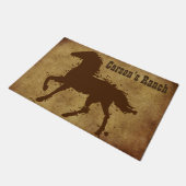 Wild paard, hengst silhouet, Custom Deurmat (Schuin)