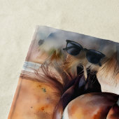 Wild Paard op grasduin bij zonsondergang Strandlaken (In situ)