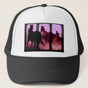 Wild Paard Rondrit Triptiek Trucker Pet