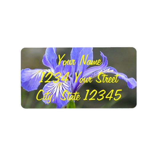 Wild Paars Iris Etiket (Voorkant)