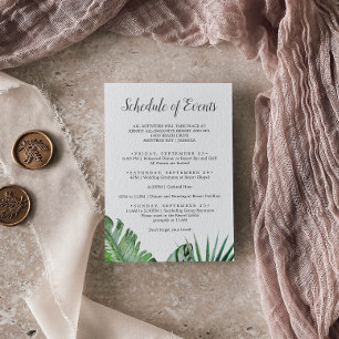 Wild Palm Wedding Weekend Schedule of Event Informatiekaartje