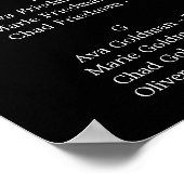 Wild Palm | Zwarte alfabetische zeegrafiek Poster (Hoek)