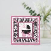 Wild Patchwork Invitation Square Kaart (Staand voorkant)