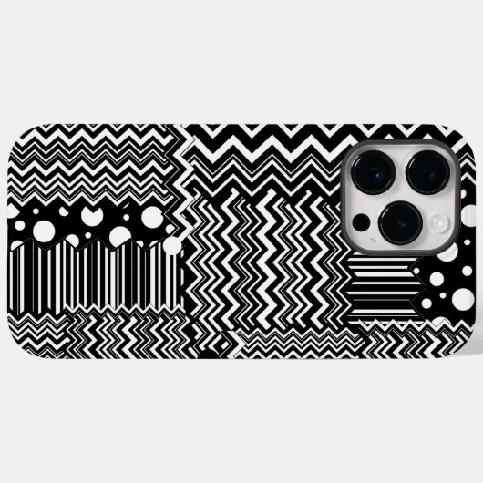 Wild Patchwork Zig-Zags Case-Mate iPhone Case (Achterkant (horizontaal))