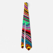 Wild Pattern Colorful Marble Print Stropdas (Achterkant)