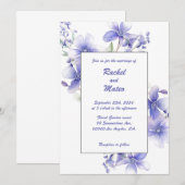 Wild Periwinkles: bruiloft uitnodiging (Voorkant / Achterkant)