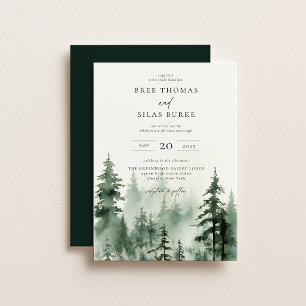 Wild Pine Forest bruiloft Kaart