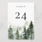Wild Pine Forest Tafelnummer Kaart (Voorkant)