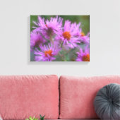 Wild Pink Asters Flower Art Canvas Afdruk (Insitu (Woonkamer))