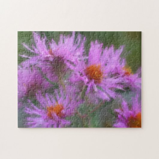 Wild Pink Asters Flower Art Legpuzzel (Horizontaal)