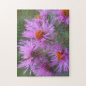 Wild Pink Asters Flower Art Legpuzzel (Verticaal)