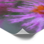 Wild Pink Asters Flower Art Poster (Hoek)