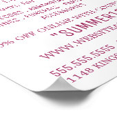 Wild Pink Floral, bloementeelt Adverteren Poster (Hoek)