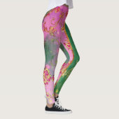 Wild Pink Grunge Damask - Leggings (Rechts)