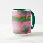 Wild Pink Grunge Damask - Mok, Beker Mok (Voorkant rechts)